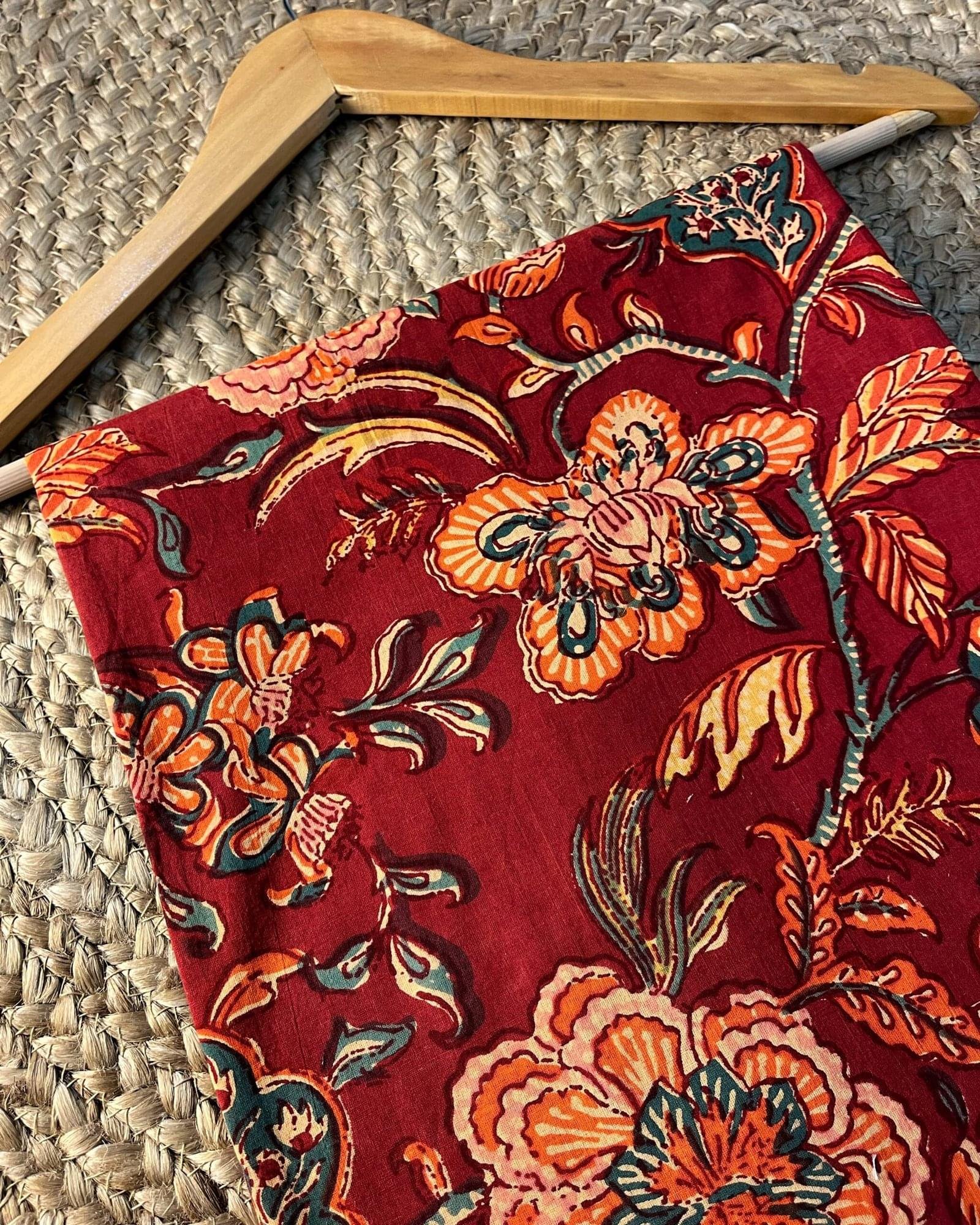 Black & White Bloom Kurti (Customisable-Length/Neck/Sleeves) - Image 3