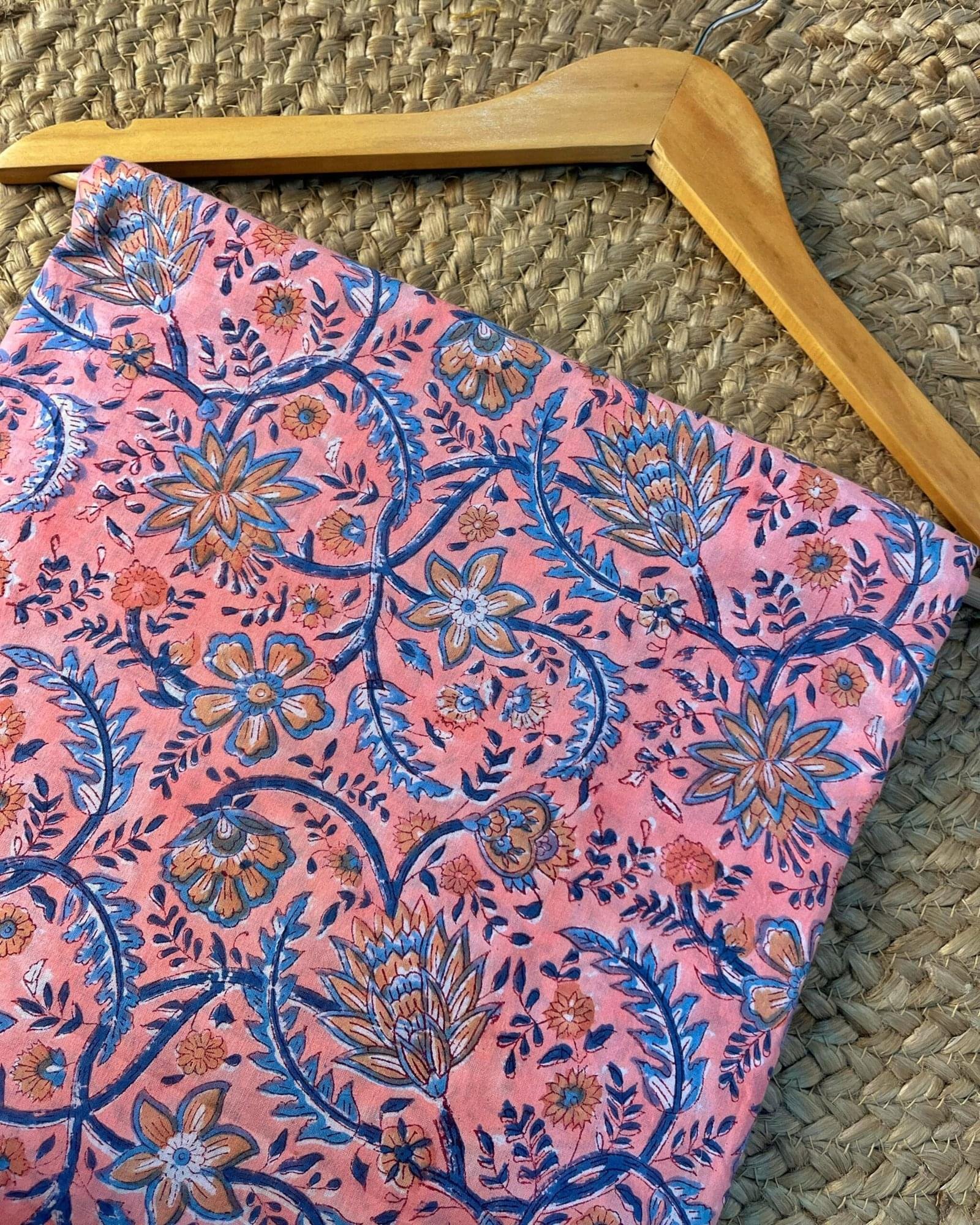 Cotton Candy Garden Standard Kurti (Customisable-Length/Neck/Sleeves)