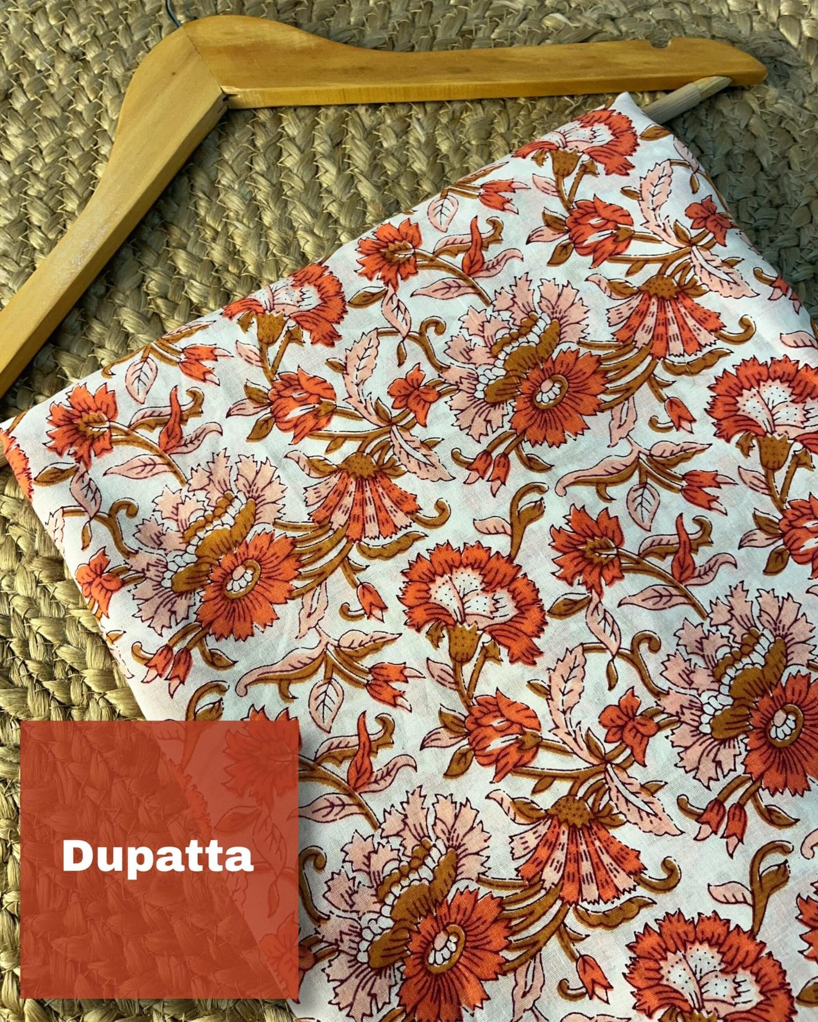 Orange Blossom Kurta Set (Customisable-Neck/Sleeves/Length)